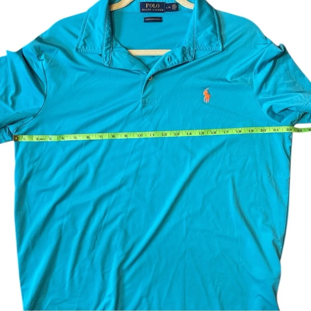 Polo Ralph Lauren Performance Teal Blue Polo Shirt Size Large